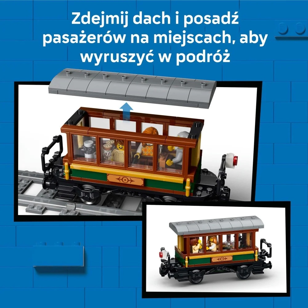 Klocki Lego City 60511 Retro pociąg z lokomotywą parową, zabawki nino bochnia, pomysł na prezent dla 7 latka, lego ciuchcia, lego city kolejka, lego pociąg, lego lokomotywa