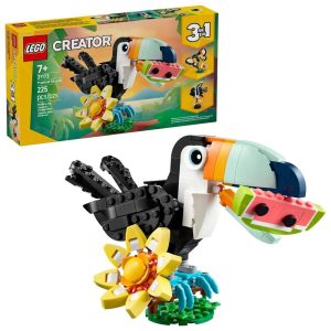 Klocki Lego Creator 31173 Dzikie zwierzęta Tropikalny Tukan, zabawki Nino Bochnia, pomysł na prezent dla 8 latki, lego creator 3w1, klocki lego tukan