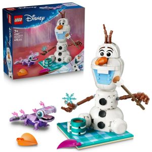Klocki Lego Disney Princess 43287 Piknik Olafa i Bruniego, zabawki Nino bochnia, pomysł na prezent dla 7 latki, klocki lego Frozen Olaf, lego bałwanek Olaf
