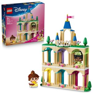 Klocki Lego Disney Princess 43291 Mała Bella i Tiana z zamkiem, zabawki Nino Bochnia, pomysł na prezent dla 8 latki, lego księżniczki