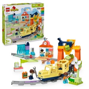 Klocki Lego Duplo 10428 Duży interaktywny pociąg miejski, zabawki nino Bochnia, pomysł na prezent dla 3 latka, lego duplo ciuchcia, lego duplo kolejka pociąg z torami