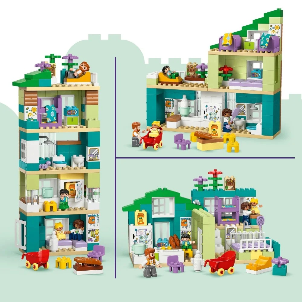 Klocki Lego Duplo 10470 Nowoczesny dom rodzinny 3w1 z figurkami, zabawki Nino Bochnia, pomysł na prezent dla 2 latka, lego duplo klocki dla małych dzieci