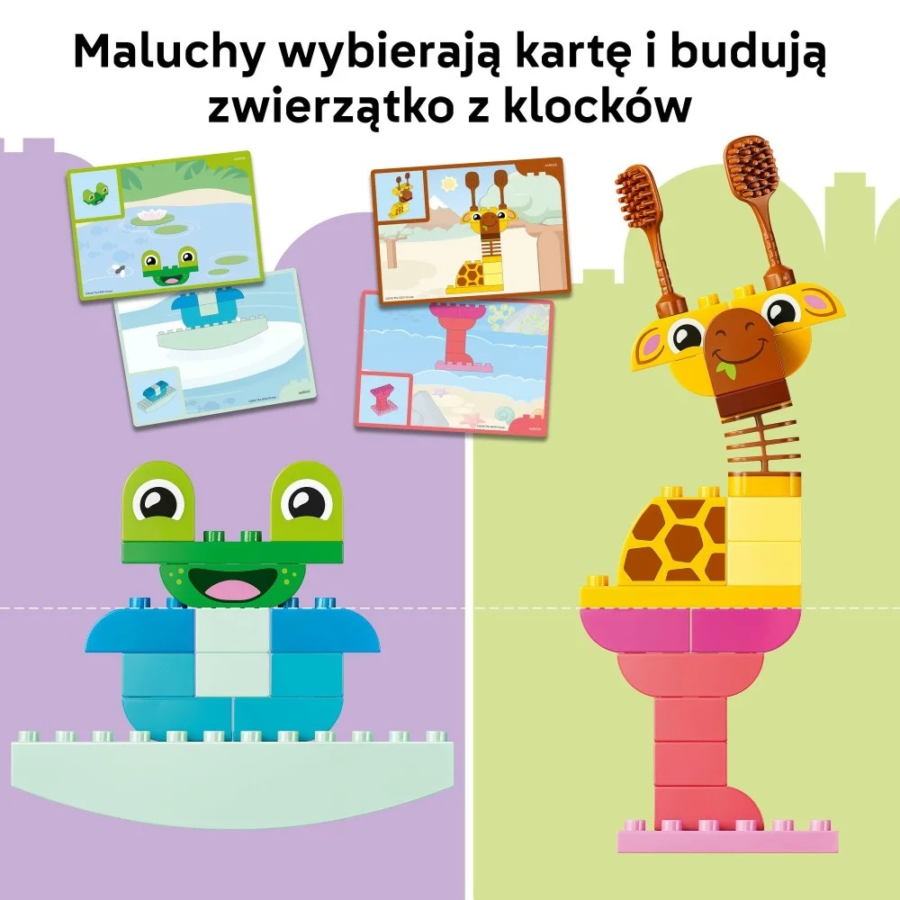 Klocki Lego Duplo 10472 Gra w budowanie zwierzątek, zabawki Nino Bochnia, pomysł na prezent dla 3 latka, lego duplo zwierzątka, zabawa w budowanie dla maluszków