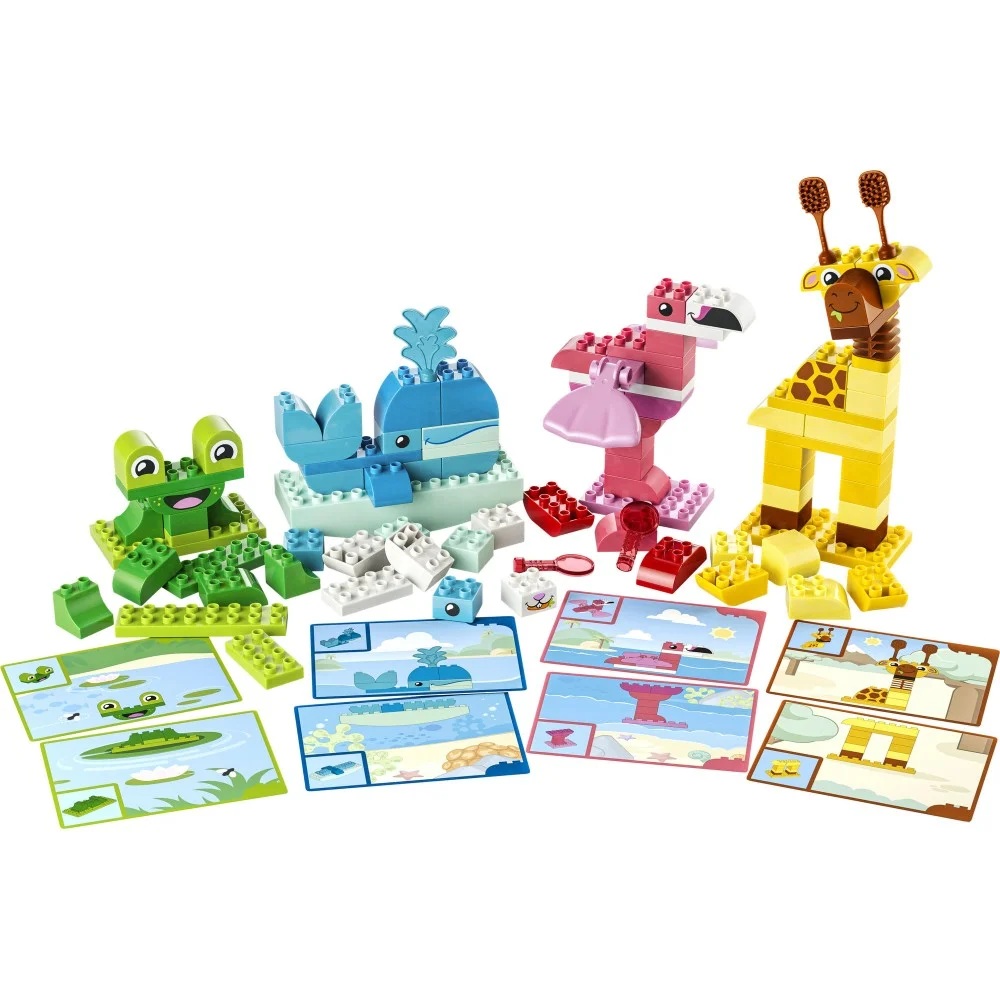 Klocki Lego Duplo 10472 Gra w budowanie zwierzątek, zabawki Nino Bochnia, pomysł na prezent dla 3 latka, lego duplo zwierzątka, zabawa w budowanie dla maluszków