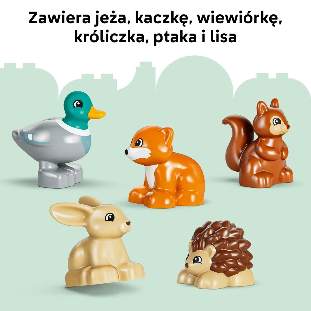 Klocki Lego Duplo 10480 Las odkrywców z dzikimi zwierzętami, zabawki Nino Bochnia, pomysł na prezent dla 3 latka, lego duplo zwierzątka