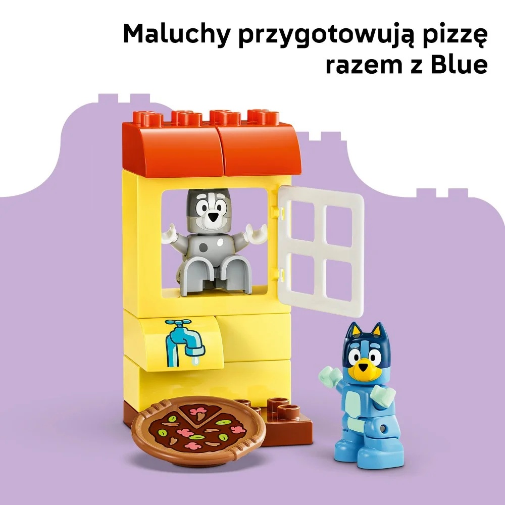 Klocki Lego Duplo Bluey 10469 Pizzerki z Muffinka i Bluey, zabawki nino Bochnia, pomysł na prezent dla 2 latka, lego duplo klocki