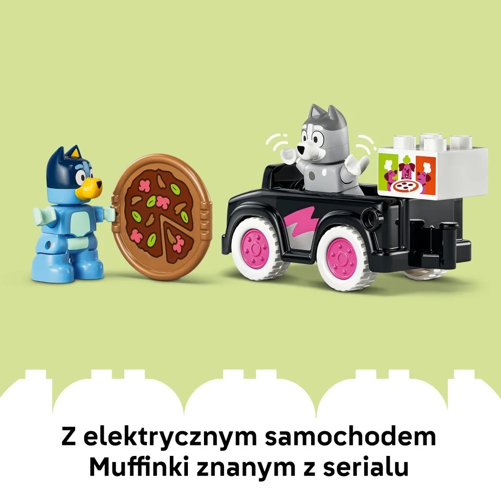 Klocki Lego Duplo Bluey 10469 Pizzerki z Muffinka i Bluey, zabawki nino Bochnia, pomysł na prezent dla 2 latka, lego duplo klocki