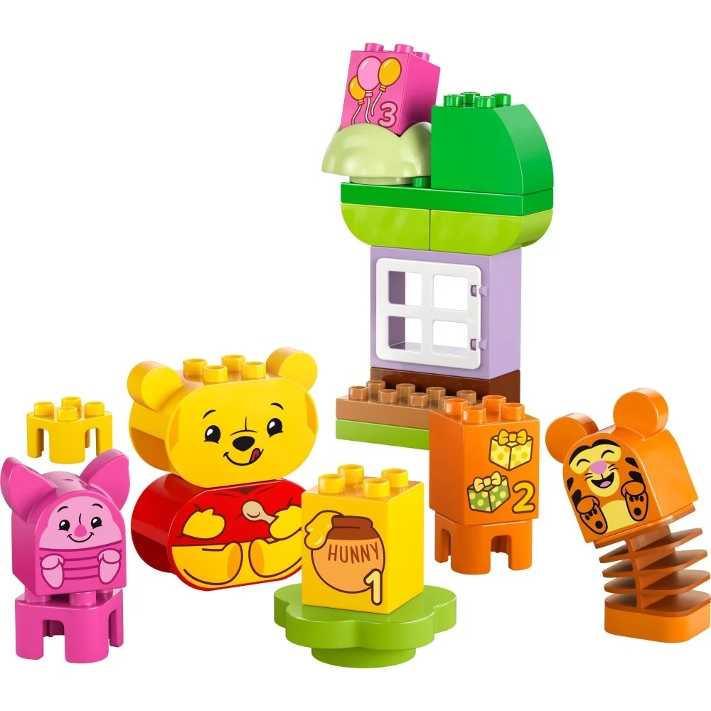 Klocki Lego Duplo Disney 10457 Przyjęcie urodzinowe Kubusia Puchatka, zabawki Nino Bochnia, pomysł na prezent dla 2 latka, lego Duplo dla maluszka