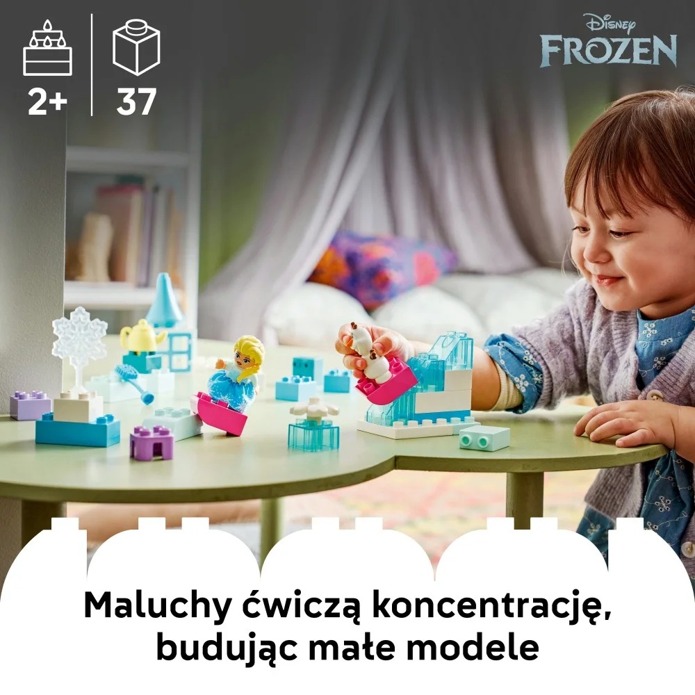 Klocki Lego Duplo Kraina Lodu 10462 Kreatywne pudełko z Elzą i Olafem, zabawki Nino Bochnia, pomysł na prezent dla 2 latki, lego duplo kraina lodu