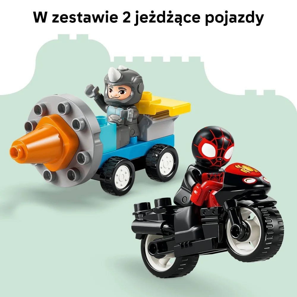 Klocki Lego Duplo Spiderman 10464 Kryjówka pajęczej drużyny, zabawki Nino Bochnia, pomysł na prezent dla 2 latka, lego duplo Spiderman