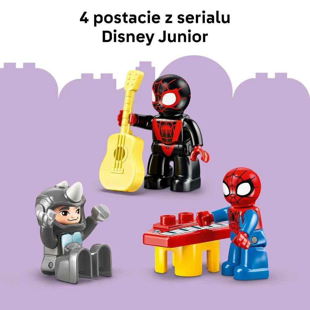 Klocki Lego Duplo Spiderman 10464 Kryjówka pajęczej drużyny, zabawki Nino Bochnia, pomysł na prezent dla 2 latka, lego duplo Spiderman