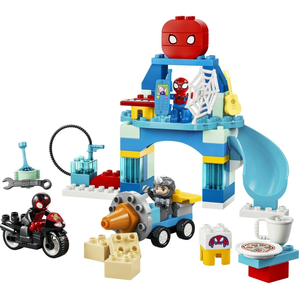 Klocki Lego Duplo Spiderman 10464 Kryjówka pajęczej drużyny, zabawki Nino Bochnia, pomysł na prezent dla 2 latka, lego duplo Spiderman