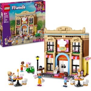 Klocki Lego Friends 42655 Restauracja i szkoła gotowania, zabawki Nino Bochnia, pomysł na prezent dla 9 latki, lego Friends, klocki lego dla dziewczynki