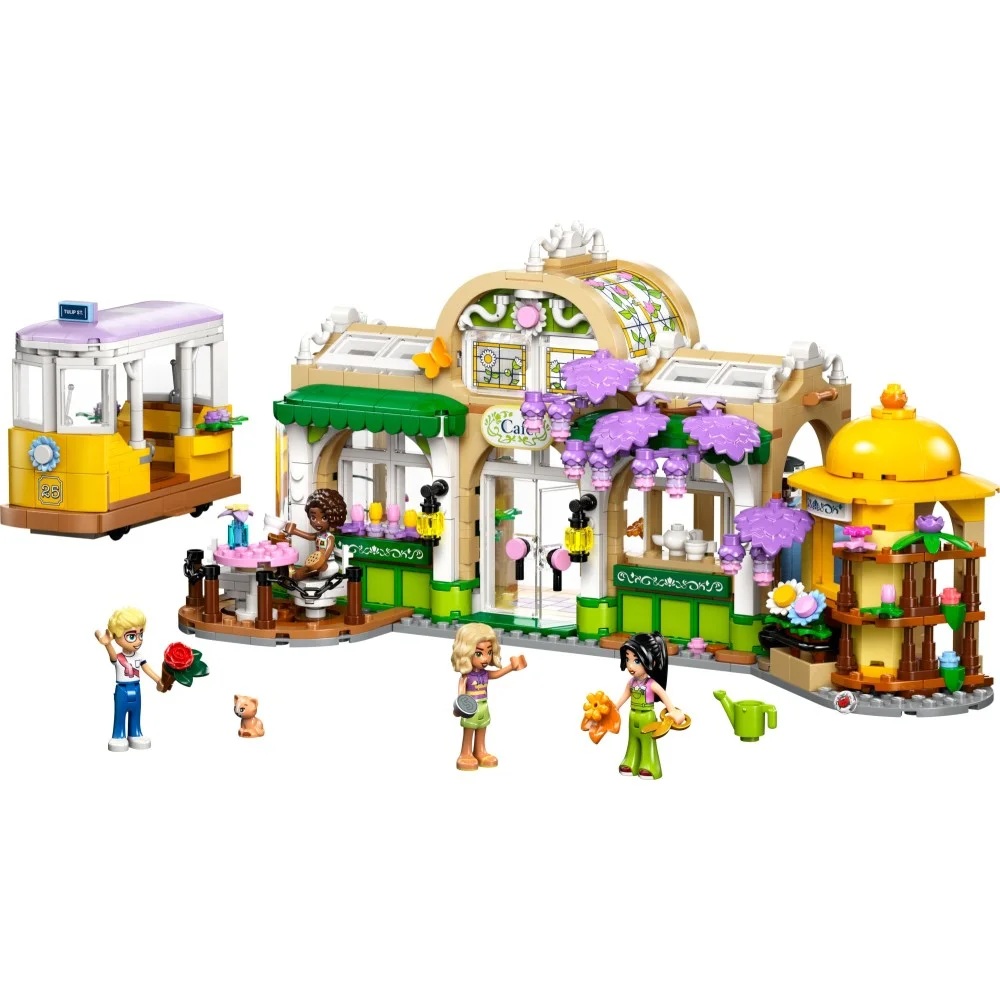Klocki Lego Friends 42671 Zielona kawiarnia i kwiaciarnia, zabawki Nino Bochnia, pomysł na prezent dla 9 latki, klocki lego Friends, lego 42671