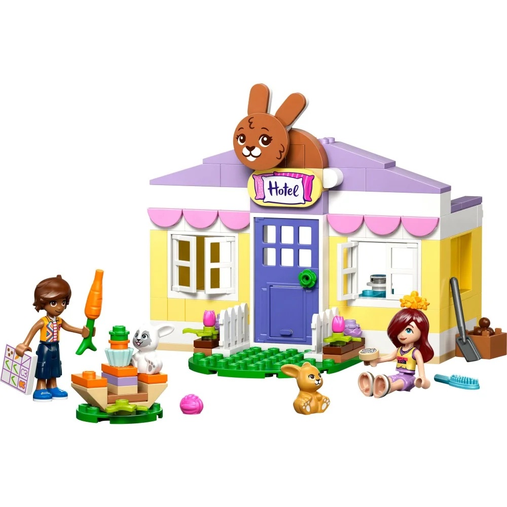 Klocki Lego Friends 42679 Hotel dla królików w mieście Heartlake, zabawki Nino Bochnia, pomysł na prezent dla 7 latki, lego Friends,