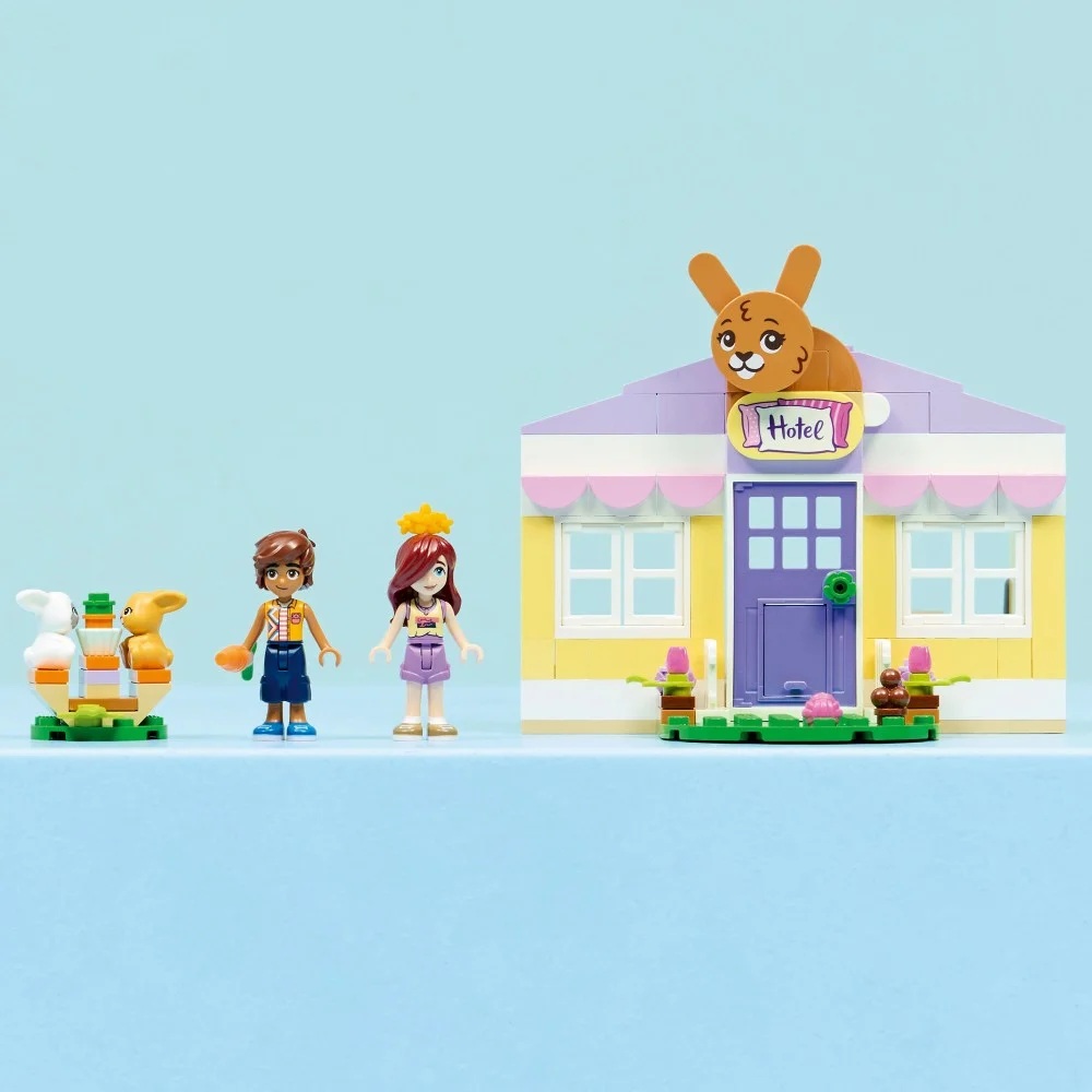 Klocki Lego Friends 42679 Hotel dla królików w mieście Heartlake, zabawki Nino Bochnia, pomysł na prezent dla 7 latki, lego Friends,