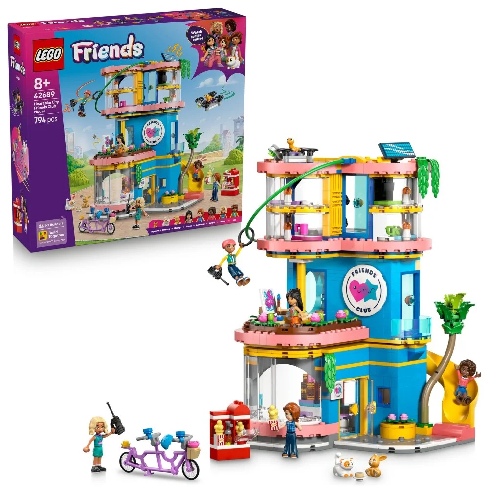 Klocki Lego Friends 42689 Domek klubu przyjaciół z Heartlake, zabawki nino Bochnia, pomysł na prezent dla 8 latki, lego friends