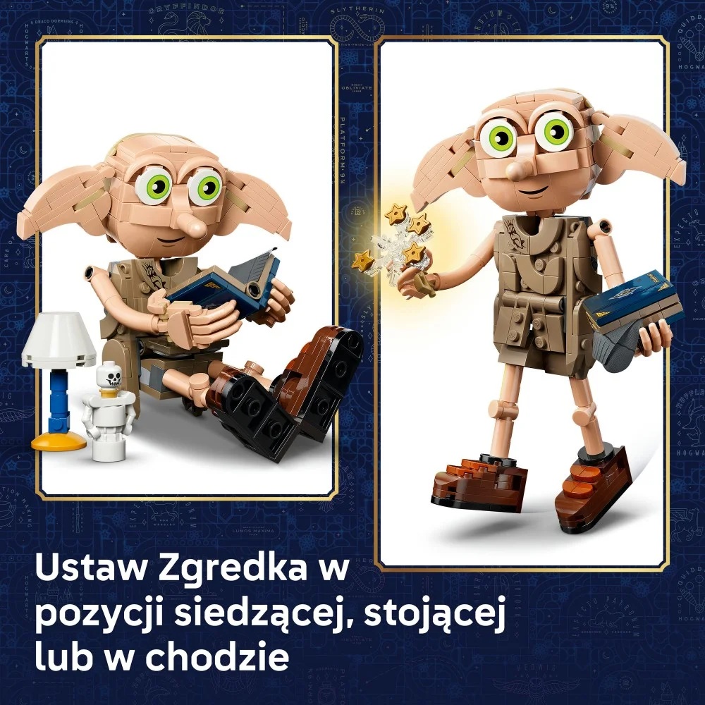 Klocki Lego Harry Potter 76469 Wolny skrzat Zgredek, zabawki Nino Bochnia, pomysł na prezent dla 9 latka, lego Zgredek