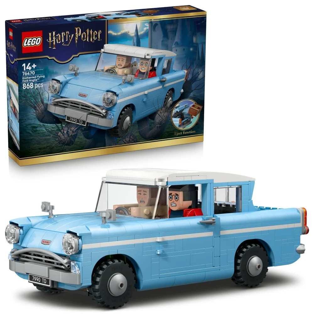 Klocki Lego Harry Potter 76470 Zaczarowany latający ford Anglia, zabawki Nino Bochnia, pomysł na prezent dla 14 latka, lego Harry potter, lego Ford Anglia
