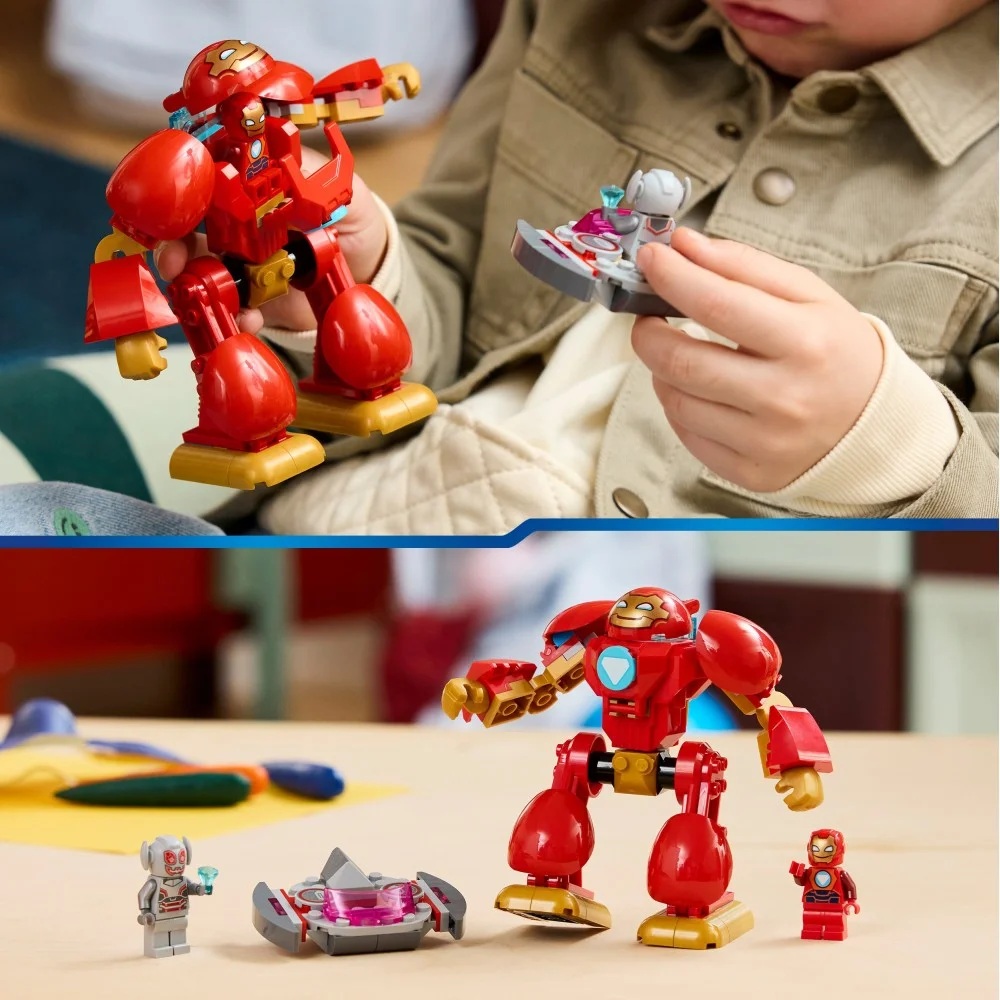 Klocki Lego Marvel 11209 Ultron kontra Iron Man, zabawki Nino Bochnia, pomysł na prezent dla 4 latka, lego Avengers, lego iron man