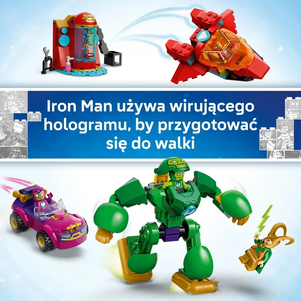 Klocki Lego Marvel 11211 Loki kontra drużyna Iron Mana, zabawki Nino Bochnia, pomysł na prezent dla 4 latka, lego marvel dla mniejszych dzieci, lego Avengers dla 4 latka