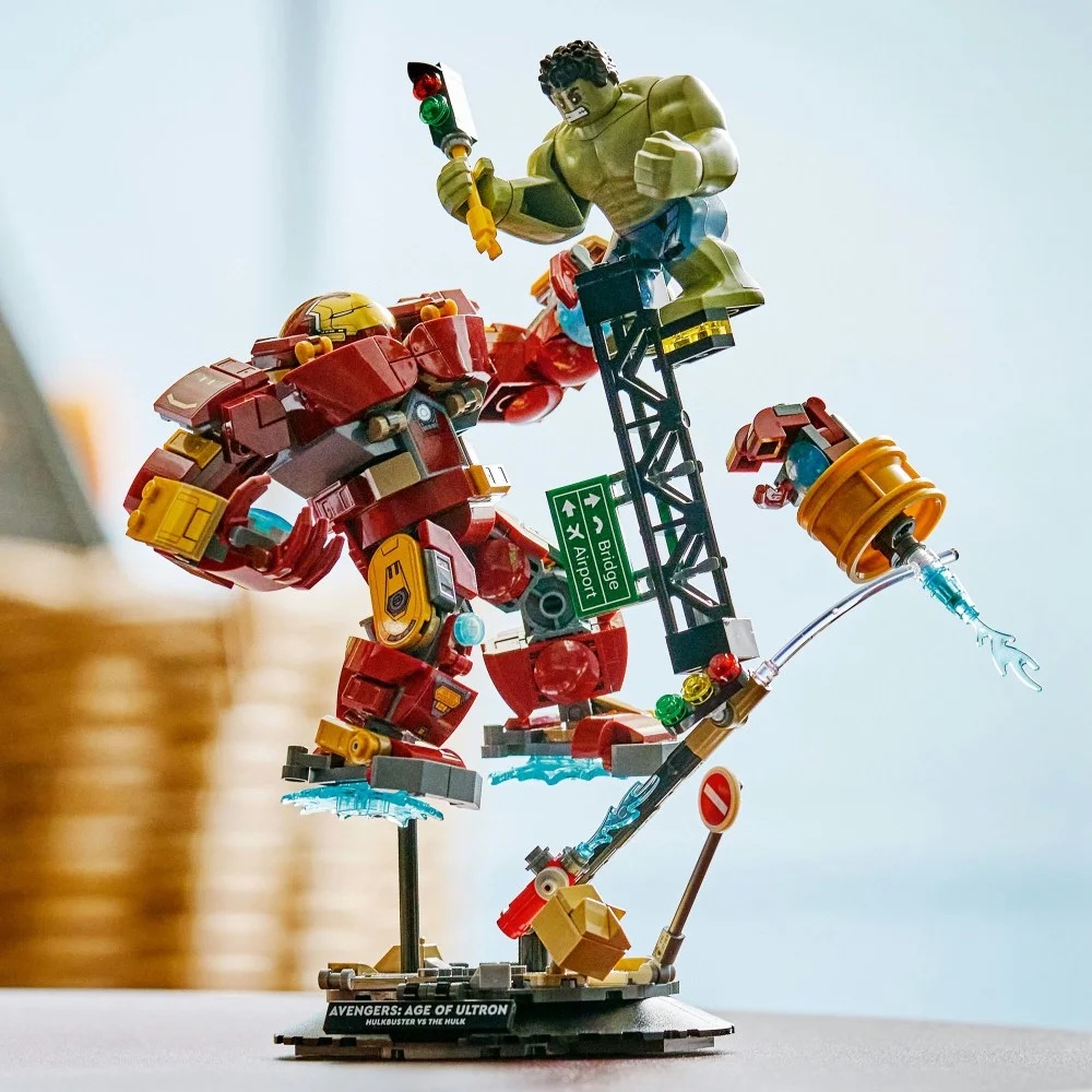 Klocki Lego Marvel 76343 Epicka bitwa Hulkbuster kontra Hulk, zabawki Nino Bochnia, pomysł na prezent dla 7 latka, lego avengers