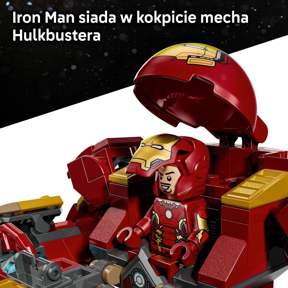 Klocki Lego Marvel 76343 Epicka bitwa Hulkbuster kontra Hulk, zabawki Nino Bochnia, pomysł na prezent dla 7 latka, lego avengers