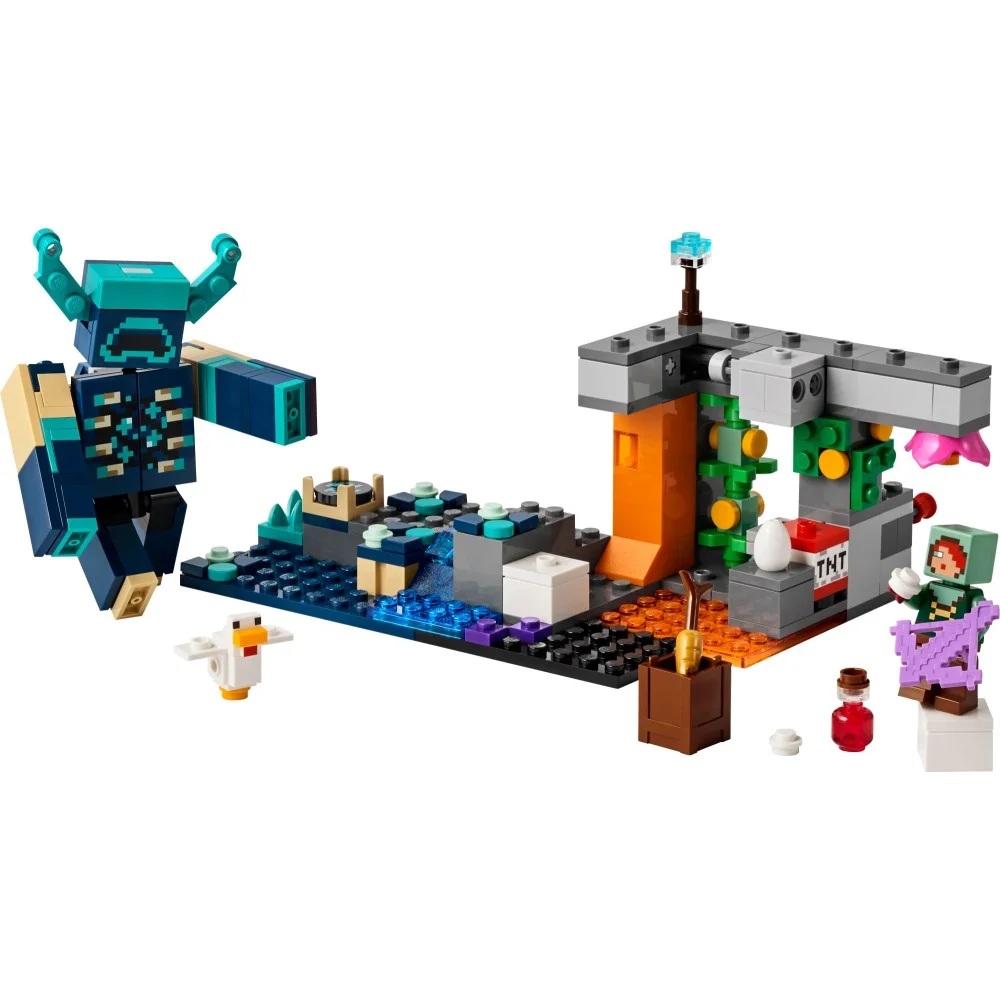 Klocki Lego Minecraft 21274 Spotkanie ze strażnikiem, zabawki nino Bochnia, pomysł na prezent dla 7 latka, klocki Lego Minecraft, lego dla 7 latka