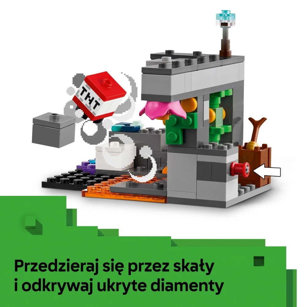 Klocki Lego Minecraft 21274 Spotkanie ze strażnikiem, zabawki nino Bochnia, pomysł na prezent dla 7 latka, klocki Lego Minecraft, lego dla 7 latka