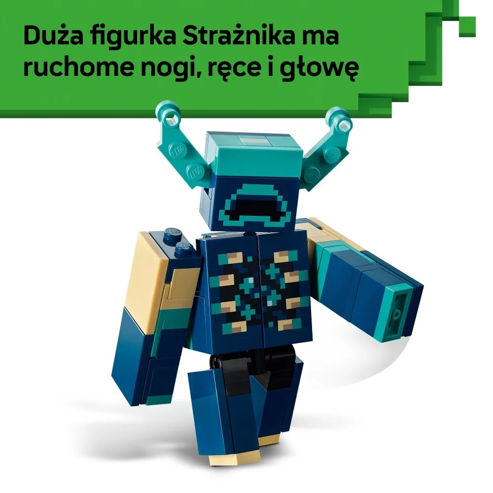 Klocki Lego Minecraft 21274 Spotkanie ze strażnikiem, zabawki nino Bochnia, pomysł na prezent dla 7 latka, klocki Lego Minecraft, lego dla 7 latka