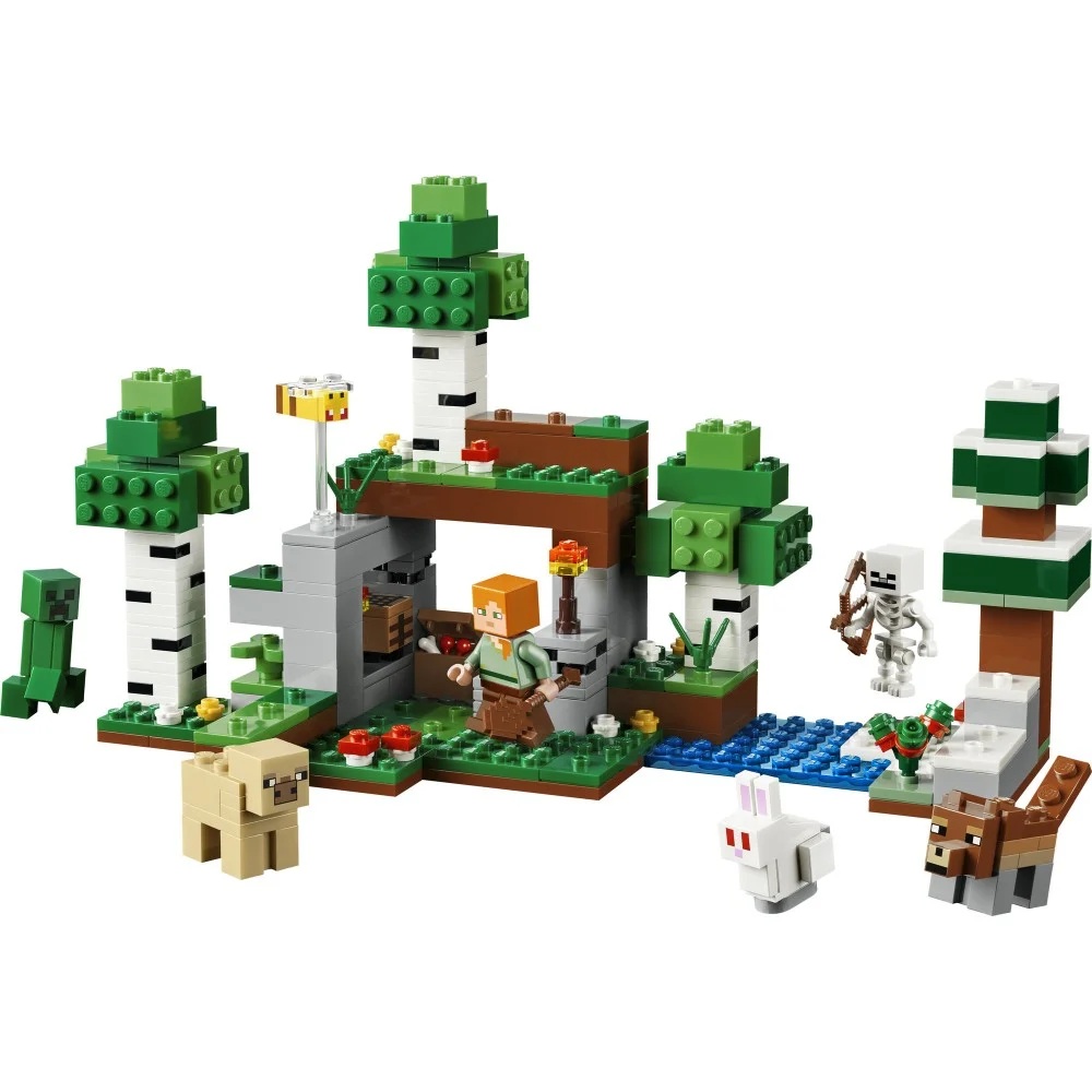 Klocki Lego Minecraft 21593 Przetrwanie pierwszej nocy, zabawki Nino Bochnia, pomysł na prezent dla 8 latka, klocki lego Minecraft, lego 21593