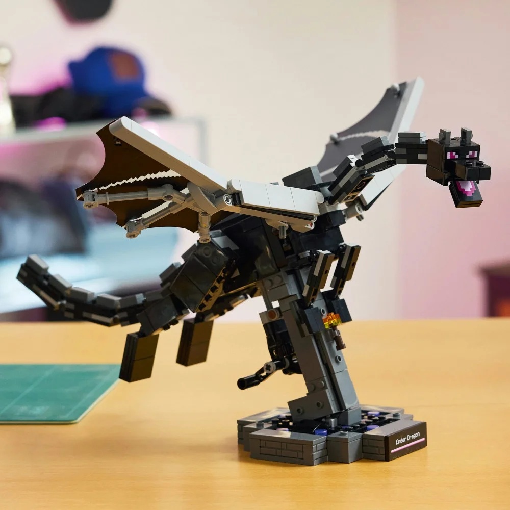 Klocki Lego Minecraft 21595 Smok kresu, zabawki Nino Bochnia, pomysł na prezent dla 10 latka, lego smok z minecrafta