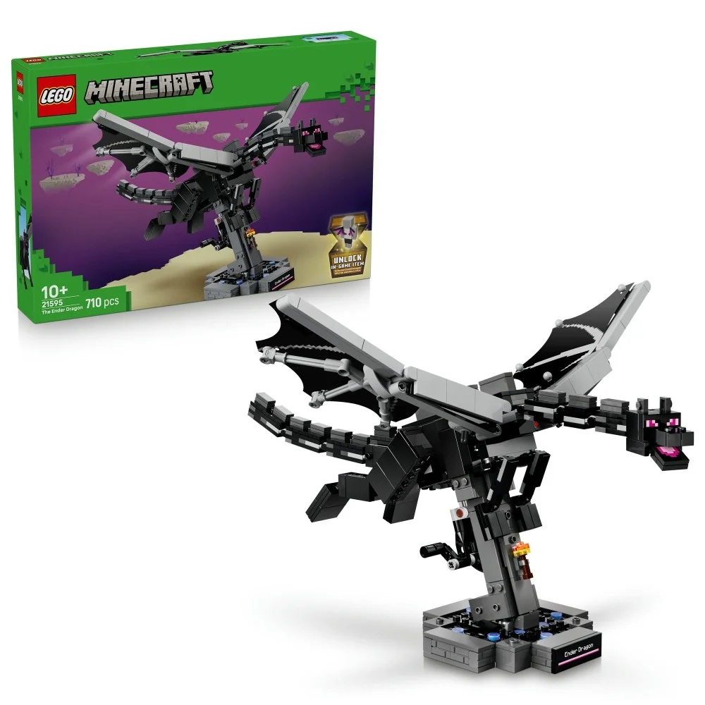 Klocki Lego Minecraft 21595 Smok kresu, zabawki Nino Bochnia, pomysł na prezent dla 10 latka, lego smok z minecrafta