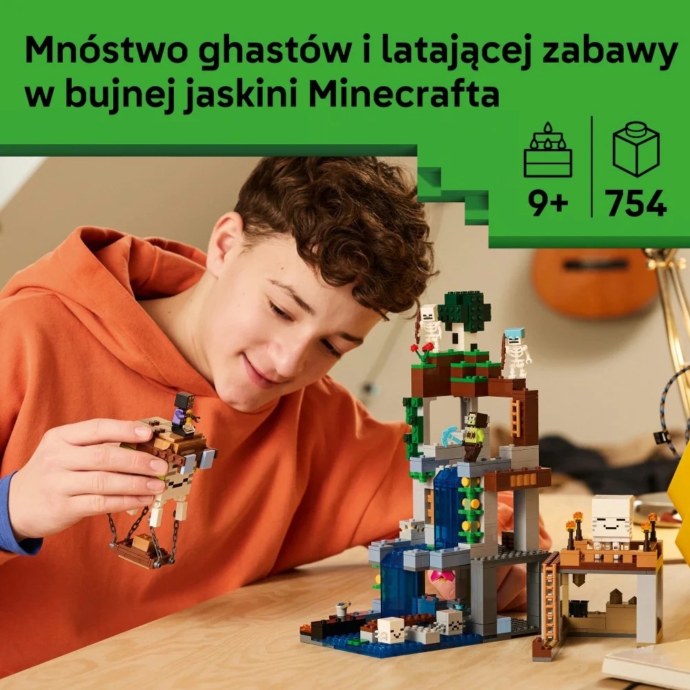 Klocki Lego Minecraft 21597 Stacja Ghasta, zabawki Nino Bochnia, pomysł na prezent dla 9 latka, klocki lego minecraft, lego 21597