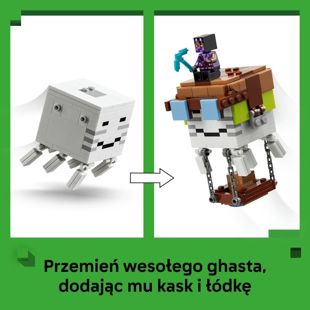 Klocki Lego Minecraft 21597 Stacja Ghasta, zabawki Nino Bochnia, pomysł na prezent dla 9 latka, klocki lego minecraft, lego 21597