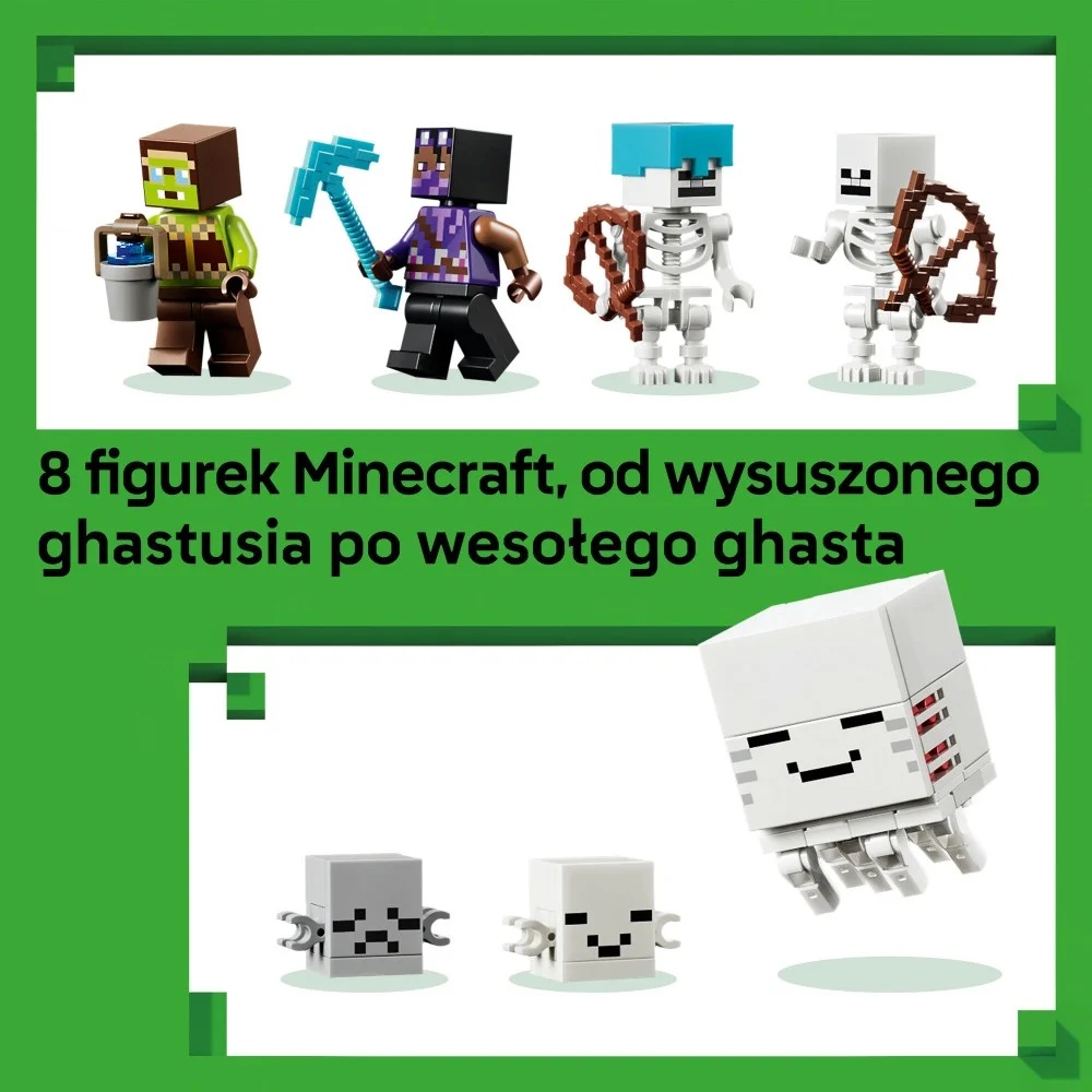 Klocki Lego Minecraft 21597 Stacja Ghasta, zabawki Nino Bochnia, pomysł na prezent dla 9 latka, klocki lego minecraft, lego 21597