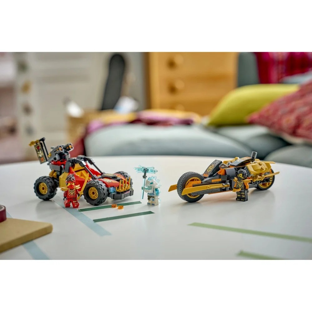 Klocki Lego Ninjago 71864 Wielofunkcyjne pojazdy Kaia i Cole'a, zabawki Nino Bochnia, pomysł na prezent dla 7 latka, lego ninjago 71864