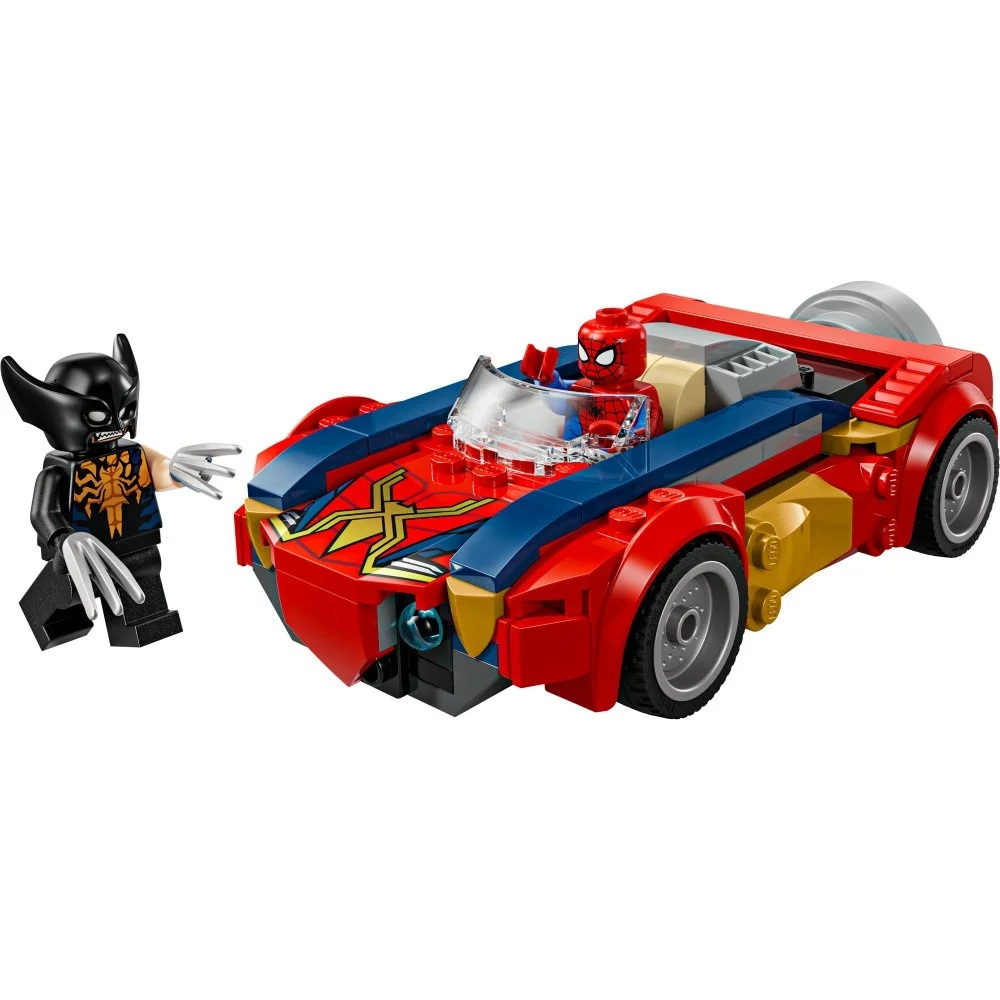 Klocki Lego Spiderman 76336 Spider-man w samochodzie kontra zvenomowany Wolverine, zabawki Nino Bochnia, pomysł na prezent dla 7 latka, lego Spiderman