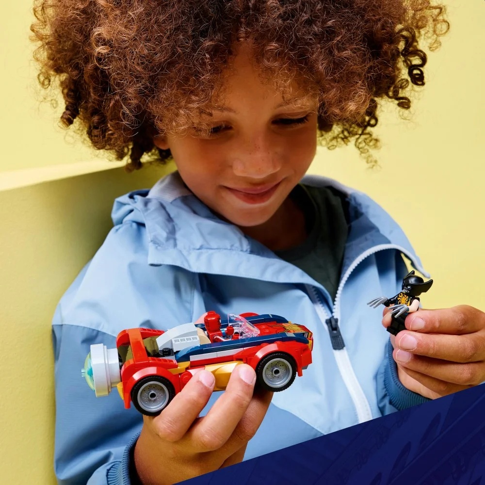 Klocki Lego Spiderman 76336 Spider-man w samochodzie kontra zvenomowany Wolverine, zabawki Nino Bochnia, pomysł na prezent dla 7 latka, lego Spiderman