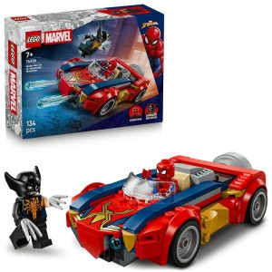 Klocki Lego Spiderman 76336 Spider-man w samochodzie kontra zvenomowany Wolverine, zabawki Nino Bochnia, pomysł na prezent dla 7 latka, lego Spiderman