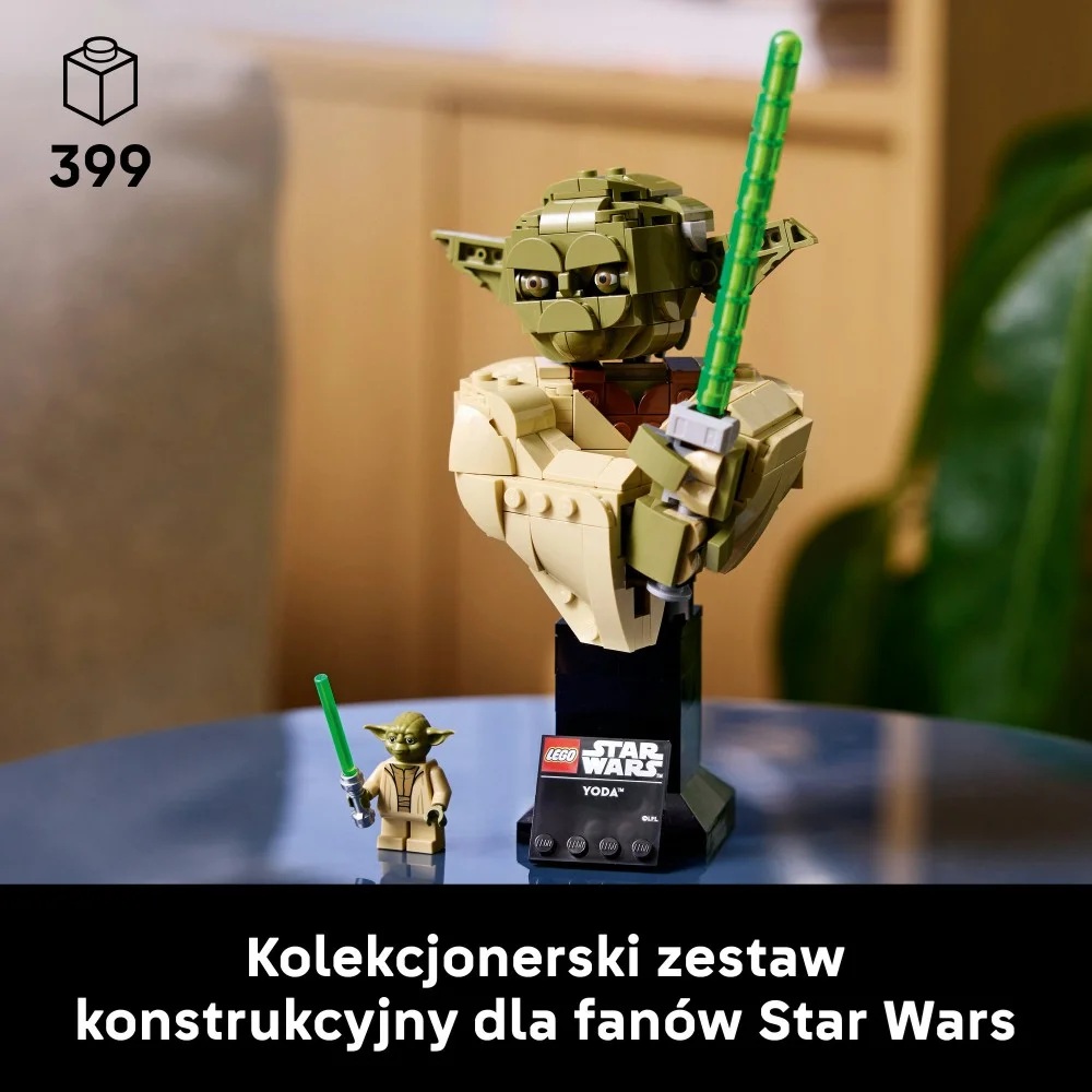 Klocki Lego Star Wars 75438 Popiersie Yody, zabawki Nino Bochnia, pomysł na prezent dla 18 latka, klocki lego Star Wars dla dorosłego, lego Popiersie Yody