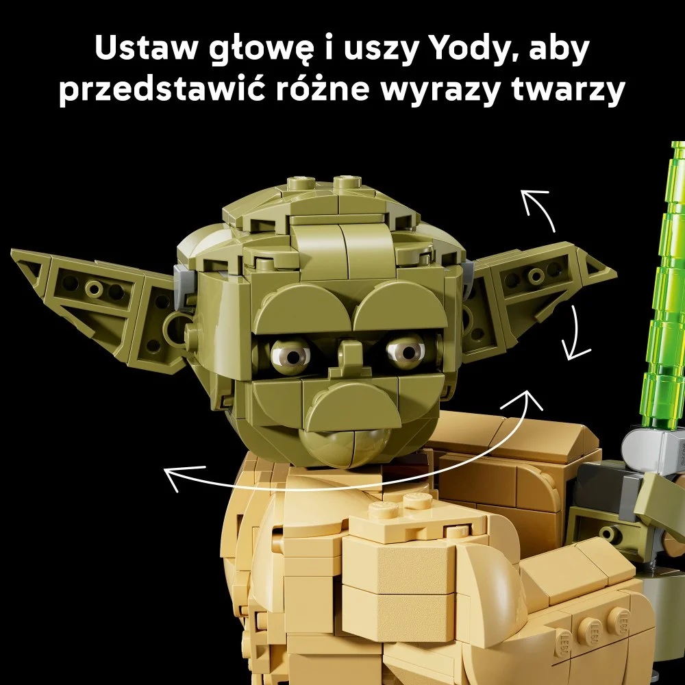 Klocki Lego Star Wars 75438 Popiersie Yody, zabawki Nino Bochnia, pomysł na prezent dla 18 latka, klocki lego Star Wars dla dorosłego, lego Popiersie Yody