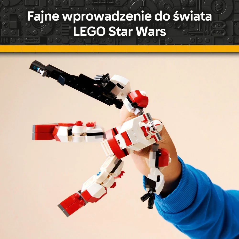 Klocki Lego Star Wars 75448 Mech klona Shock Troopera, zabawki Nino Bochnia, pomysł na prezent dla 6 latka, lego Star wars klocki