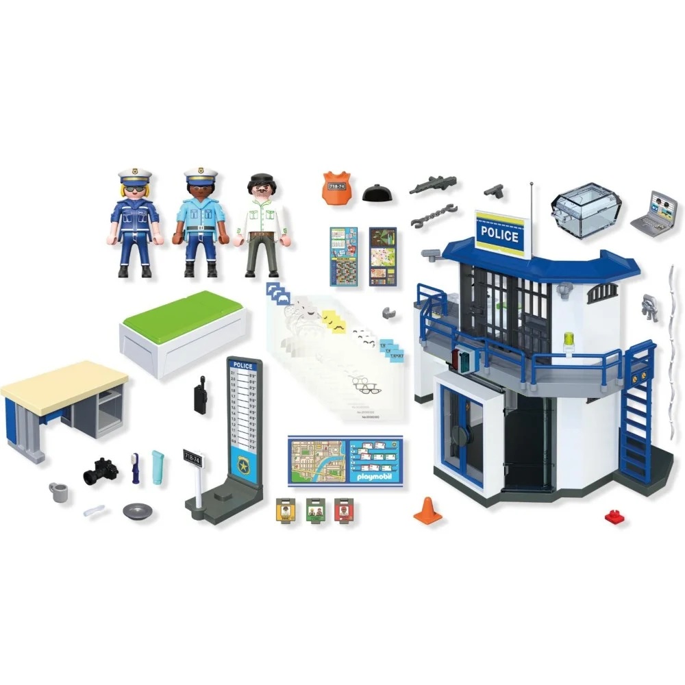 Playmobil City Action 71874 Posterunek policji z miejscem przesłuchań, zabawki nino bochnia, pomysł na prezent dla 5 latka, komisariat policji zabawka, anre Bochnia