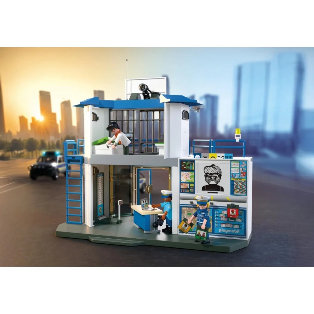 Playmobil City Action 71874 Posterunek policji z miejscem przesłuchań, zabawki nino bochnia, pomysł na prezent dla 5 latka, komisariat policji zabawka, anre Bochnia
