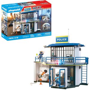Playmobil City Action 71874 Posterunek policji z miejscem przesłuchań, zabawki nino bochnia, pomysł na prezent dla 5 latka, komisariat policji zabawka, anre Bochnia