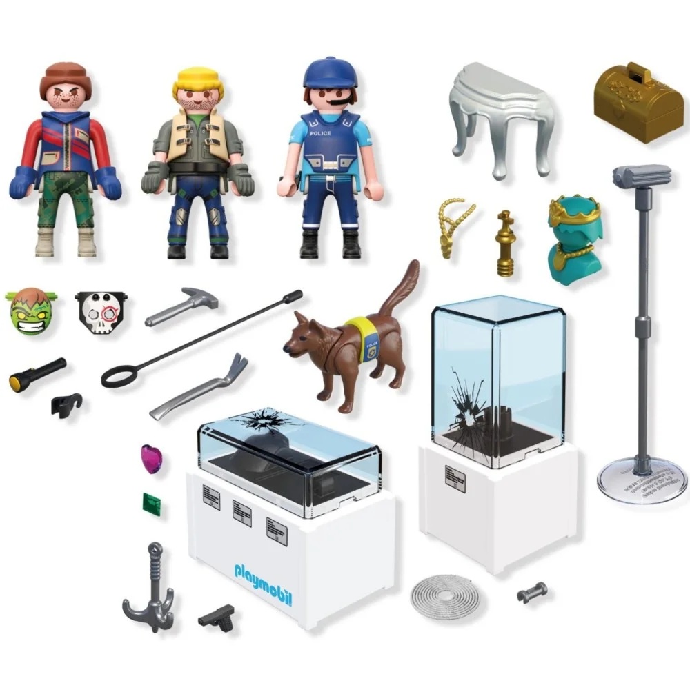 Playmobil City Action 71876 Kradzież w muzeum, zabawki nino Bochnia, pomysł na prezent dla 5 latka, playmobil policja ze złodziejami