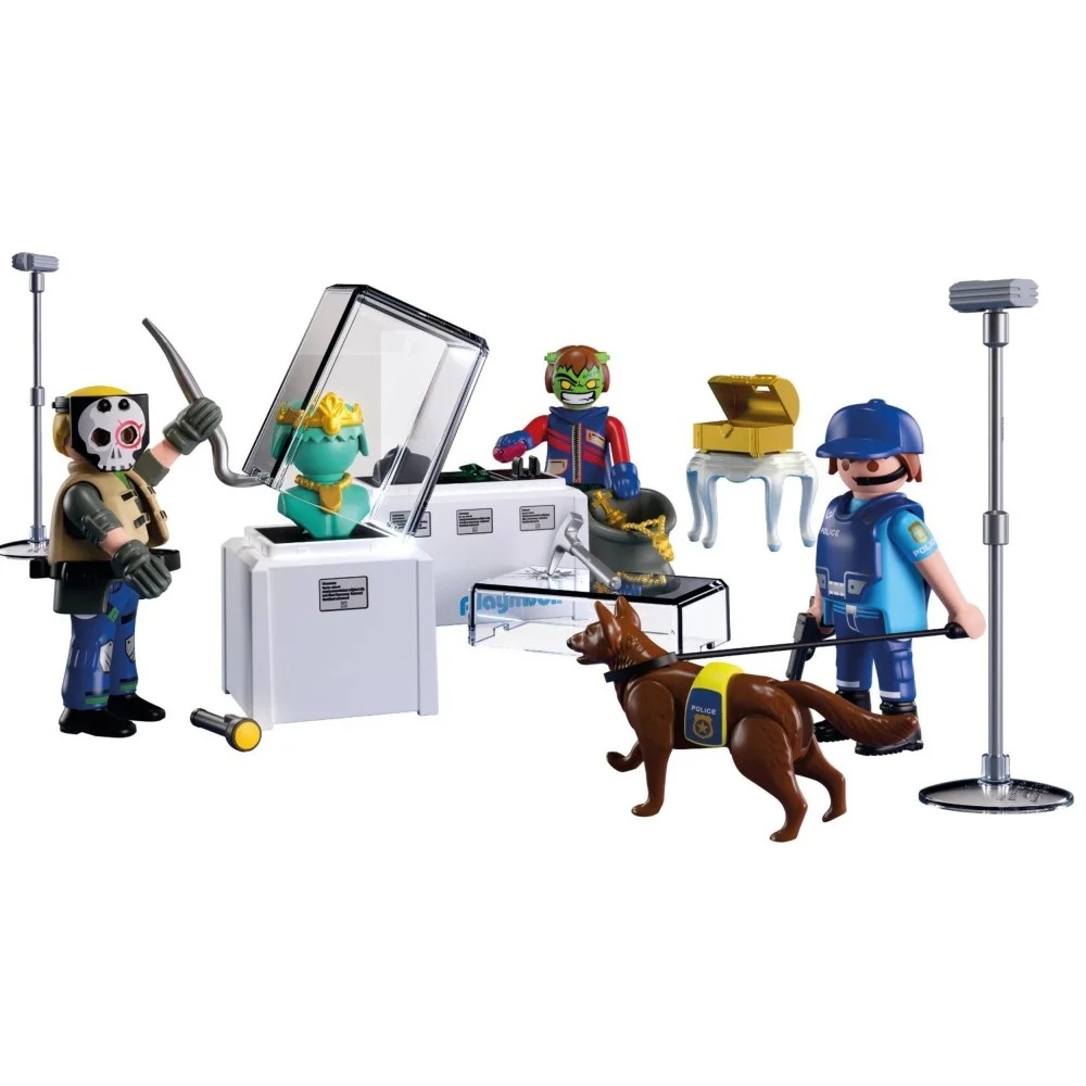 Playmobil City Action 71876 Kradzież w muzeum, zabawki nino Bochnia, pomysł na prezent dla 5 latka, playmobil policja ze złodziejami