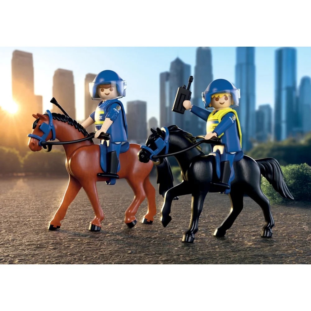 Playmobil City Action 71877 Policja konna, zabawki Nino Bochnia, pomysł na prezent dla 4 latka, playmobil policja z końmi