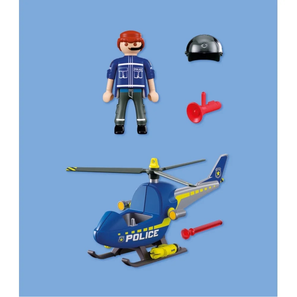 Playmobil City Action 72080 Policyjny helikopter z radarem, zabawki Nino Bochnia, pomysł na prezent dla 4 latka, playmobil helikopter, helikopter policyjny
